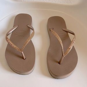 Havaianas Slim Platform Sparkle Flip Flops